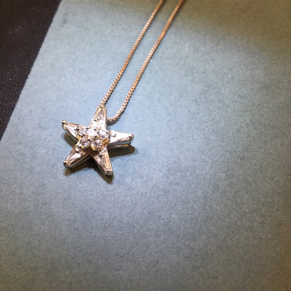 Sterling silver & CZ Star pendant and chain